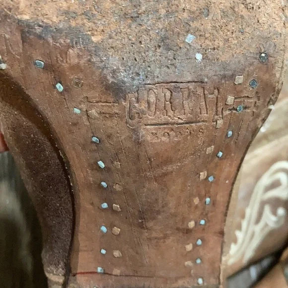 CORRAL Leather Embroider Cowgirl Western Boots sz 8.5 Coastal cowgirl - Picture 14 of 15